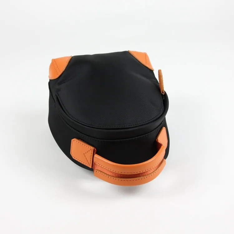 Womens Nylon Small Backpack Purse Black&Yellow Convertible Crossbody Bag Nylon Backpack Shoulder Bag for Ladies