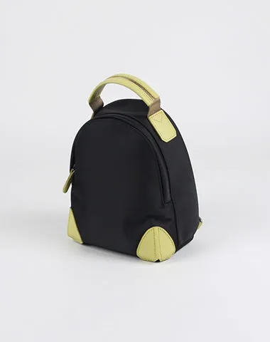 Womens Nylon Small Backpack Purse Gray&Yellow Convertible Crossbody Bag Nylon Backpack Shoulder Bag for Ladies
