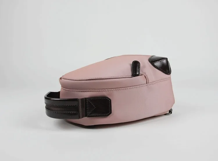 Womens Nylon Small Backpack Purse Gray&Yellow Convertible Crossbody Bag Nylon Backpack Shoulder Bag for Ladies