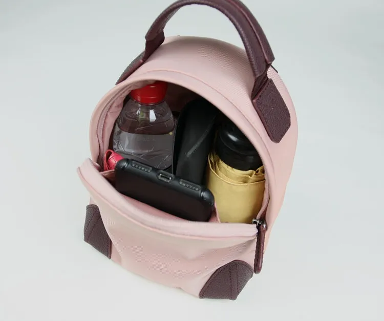 Womens Nylon Small Backpack Purse Gray&Yellow Convertible Crossbody Bag Nylon Backpack Shoulder Bag for Ladies