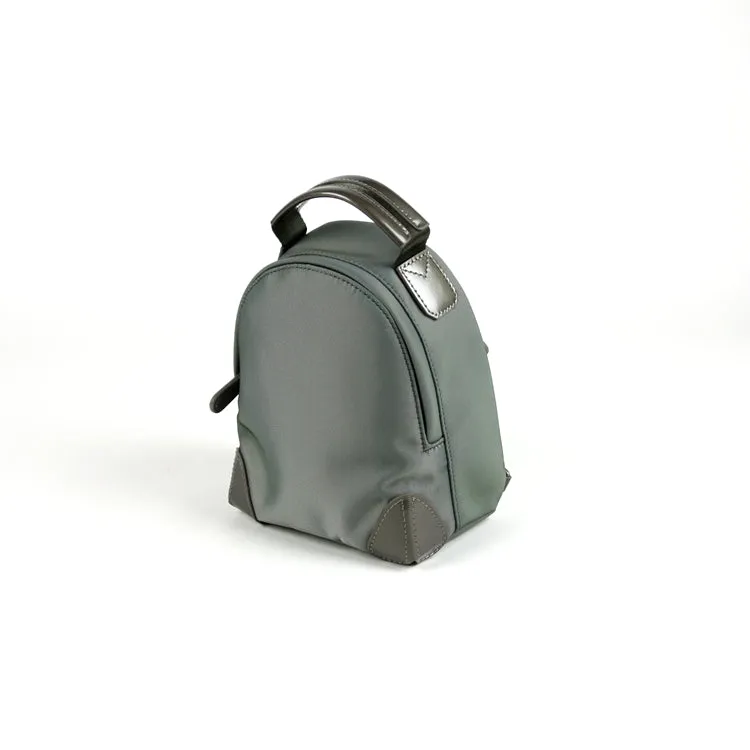 Womens Nylon Small Backpack Purse Gray&Yellow Convertible Crossbody Bag Nylon Backpack Shoulder Bag for Ladies