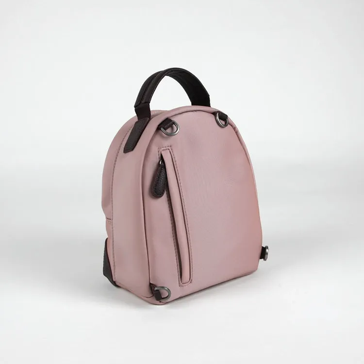 Womens Nylon Small Backpack Purse Gray&Yellow Convertible Crossbody Bag Nylon Backpack Shoulder Bag for Ladies