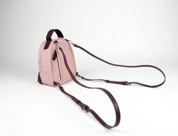 Womens Nylon Small Backpack Purse Gray&Yellow Convertible Crossbody Bag Nylon Backpack Shoulder Bag for Ladies
