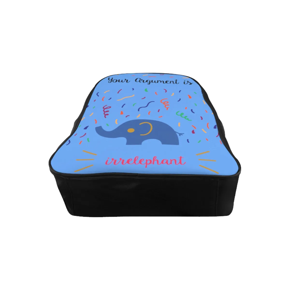 Your argument is irrelephant light blue School Backpack