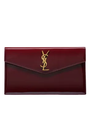 YSL Uptown Clutch (Dark Red)
