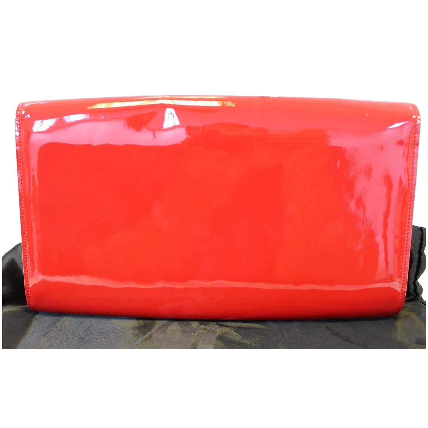 YVES SAINT LAURENT Large Belle de Jour Patent Leather Clutch Bag Red
